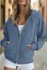 Women’s Zip Up Crop Sweatshirt – Fleece Lined Casual Hoodie by FitiqueFit