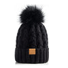 Snow Cap Knitted Hat Unisex Rolled Brim by My Store