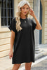 Short Sleeve Mini Dress with Pockets Casual & Stylish Everyday Wear by Stevvex