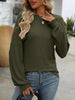 Ribbed Knit Ruffle Cuff T-Shirt by Simply Love