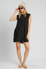 Round Neck Sleeveless High-Low Curved Hemline Mini Dress – Trendy High-Low Dress, Sleeveless Mini Dress, Curved Hemline Dress, Flattering Round Neck Dress, Chic High-Low Dress by Stevvex