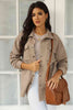 Cloudy Blue Snap-Front Collared Jacket with Pockets Lightweight and Versatile Jacket by Stevvex