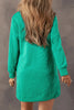 Classic Textured Zip Mini Dress Trendy Long Sleeve Dress for Women Modern Dress by Stevvex