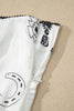White Western Print Satin Long Skirt by Wild and Free Boutique