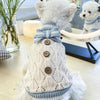 Bowknot Dog Clothes Cat Costume Hollow Knit Dog Sweater by My Store