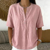 Women's Solid Color Loose-Fit Short-Sleeve Pullover Top by FitiqueFit