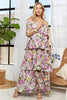 Layered Floral Off-Shoulder Short Sleeve Maxi Dress – Elegant Off-Shoulder Maxi Dress with Layered Floral Pattern for a Romantic Look by Stevvex