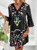 Exquisite Summer Feminine Lace Detail Printed Dress Chic Midi Lightweight Dress by Stevvex