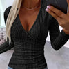 Women’s Pleated V-Neck Top by FitiqueFit