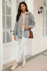 Cloudy Blue Snap-Front Collared Jacket with Pockets Lightweight and Versatile Jacket by Stevvex