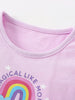 Children's Unicorn Graphic Ruffle Hem T-Shirt by Simply Love