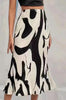 Women's Zebra Print Pleated Skirt – Irregular Hem & Side Slit by FitiqueFit