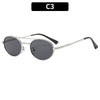 Retro Oval Dual-Beam Metal Sunglasses | UV Protection by FitiqueFit