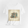 Retro Travel Postcard Tee | passport stamp, wanderlust design by Tristan’s Treehouse