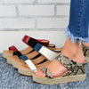 Wedge Heel Slippers Casual Sandals Hemp High Wedge Heel Shoes by FitiqueFit