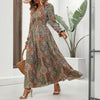 Retro Geometric Print Maxi Dress by FitiqueFit