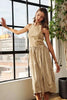 Drawstring Sleeveless Washed Dress For Women – Casual, Stylish, Comfortable, Versatile, Effortlessly Chic Dress for Everyday Wear by Stevvex