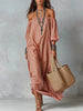 Women's Striped Loose-Fit Flared Maxi Dress – Holiday & Vacation by FitiqueFit