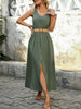 Decorative Button Sleeveless Midi Dress Elegant & Timeless Long Comfortable Dress by Stevvex