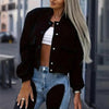 Women's Solid Color Long Sleeve Baseball Jacket by FitiqueFit