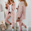 Women’s Plaid Two‑Piece Suit Set by FitiqueFit