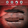 Hand-Forged High Carbon Steel Bowie Knife – 13-Inch Trailing Point by JW SteelCrafts