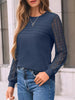 Lace Sleeve Crew Neck T-Shirt by Simply Love