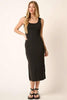 Side Slit Wide Strap Midi Tank Dress For Women – Comfortable, Sexy and Stylish Dress with Side Slits for Movement and a Flattering Silhouette