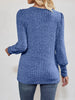 Ribbed Knit Slit Long Sleeve T-Shirt by Simply Love