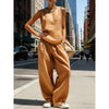 Women's Sleeveless Cardigan Top & Pants Two-Piece Set by FitiqueFit