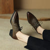 Women's Retro Strap Chunky Heel Pointed-Toe Shoes by FitiqueFit