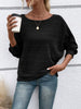 Relaxed Fit Ribbed Knit T-Shirt by Simply Love