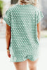 Green Polka Dot Print Short Set by Wild and Free Boutique