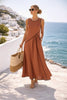 Mediterranean Contrast Color Vacation Dress – 7 Colors, S–3XL by FitiqueFit