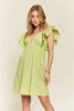 Smocked Back Ruffled Cap Sleeve Babydoll Dress For Summer – Feminine, Flattering, Comfortable, Playful Charm by Stevvex