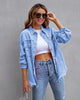 Fashion Ripped Shirt Jacket Female by FitiqueFit