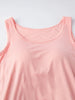 Classic Round Neck Wide Strap Mini Dress With Built-In Bra Comfortable Sleeveless Dress by Stevvex