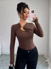 Twist Front Ring Detail Long Sleeve T-Shirt by Simply Love