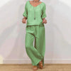 Women’s Multi Color Two Piece Set V Neck Top & Pants by FitiqueFit