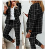 Women’s Plaid Two‑Piece Suit Set by FitiqueFit