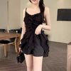 Socialite Style Retro Hot Girl Ruffled Skirt