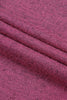 Bright Pink Ribbed Splicing Sleeve Round Neck T-shirt