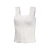Women's Pleated Figure-flattering Square-neck Camisole by FitiqueFit