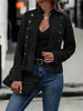 Decorative Button Open Front Long Sleeve Jacket – Elegant Casual Outerwear for Women by Stevvex