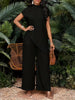 Asymmetrical Sleeveless Top & Pants Set – Women’s Two-Piece by FitiqueFit