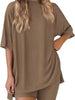 Full Size Half Sleeve T-Shirt and Shorts Set Plus Size by Simply Love