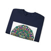 Psychedelic Botanical Mandala Crewneck | Festival Art Sweatshirt by Tristan’s Treehouse