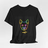 Neon Dog Face Tee — "Woof" Graphic T-Shirt by Tristan’s Treehouse