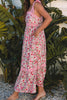 Floral Lace Tied Strap Square Neck Dress with Pockets