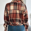 Plaid Shacket – Women’s Long-Sleeve Button-Down Shirt Jacket by FitiqueFit